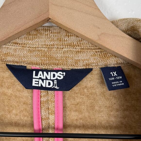 Lands' End Women's Sweater Fleece Blazer Jacket Size 1X - Picture 3 of 4